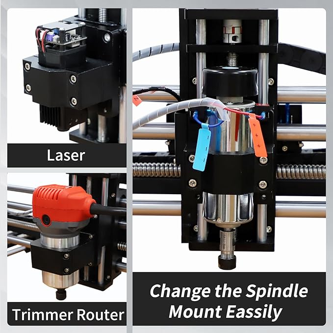 Upgraded CNC Router Machine,3-Axis Grbl Conrol Milling Machine for Wood Acrylic Aluminum,Engraving Milling Machine for Wood Aluminum Cutting to Linear Rails (Style - B, 39.4in)