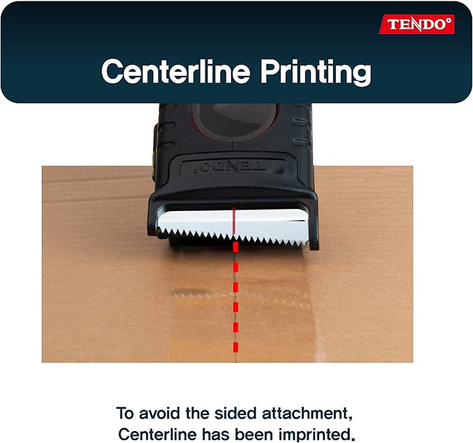 Heavy Duty Shipping Tape Dispenser: TENDO째 Essential Line ??Reusable, Replaceable, Eco-Friendly 2?쇺?Master Piece Dispenser with Patented 10째 Sloped Chromium Blades - P-1200 (3th Gen.)_Black