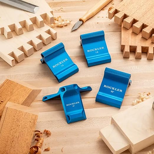 90째 Saddle Square - Anodized Aluminum Positioning Squares for Woodworking Tasks - Angle Clamps for Straight & Mitered Cuts - Easy Use Woodworking Hand Tools to Quickly Draw Accurate Layout Lines