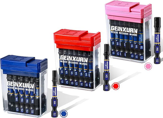 Impact Hex Screwdriver Bits Set,45 Pcs 2" Magnetic Metric(4 mm, 5 mm, 6 mm) S2 Steel Multi Driver Bits with Storage Colorful Box