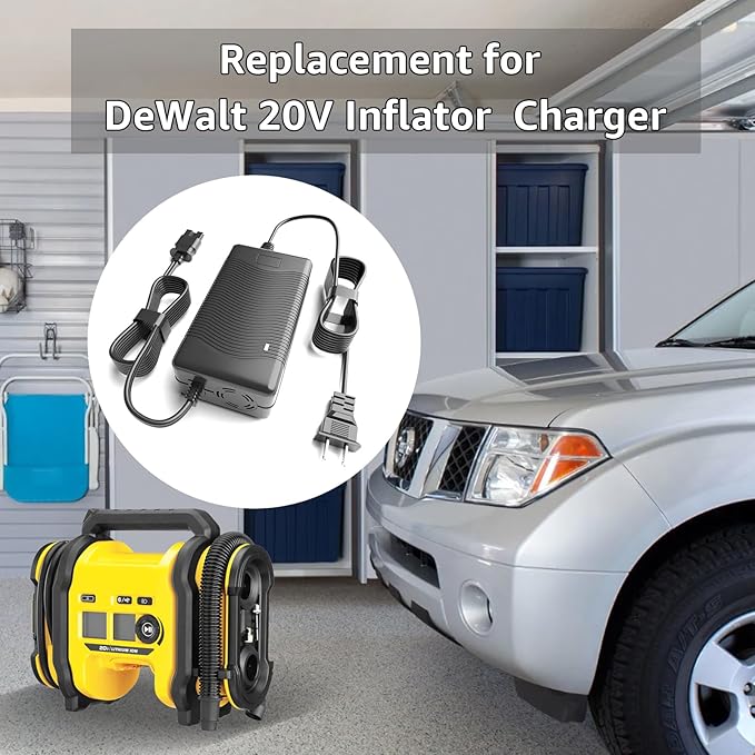 13.8V Charger N557514 for DeWalt DCC020IB Inflator Power Supply. Replacement for DeWalt 20V Inflator Cordless Tire Inflator Air Compressor Charger