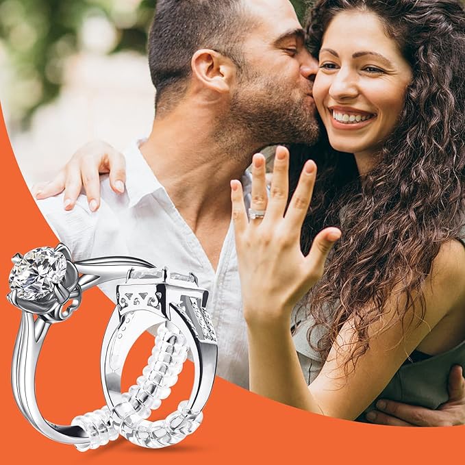 Anpro Ring Sizer Adjusters for Loose Rings - 15-Pack Multiple Styles, Invisible Spacer Guards & Tighteners for Women, Fits Almost Any Ring