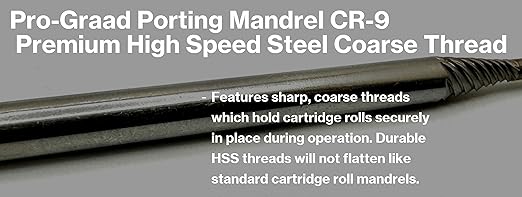 2 Piece Porting Mandrel Set with 4??& 6??High Speed Steel Coarse Thread Extra Shank Length Cartridge and Spiral Roll Mandrels