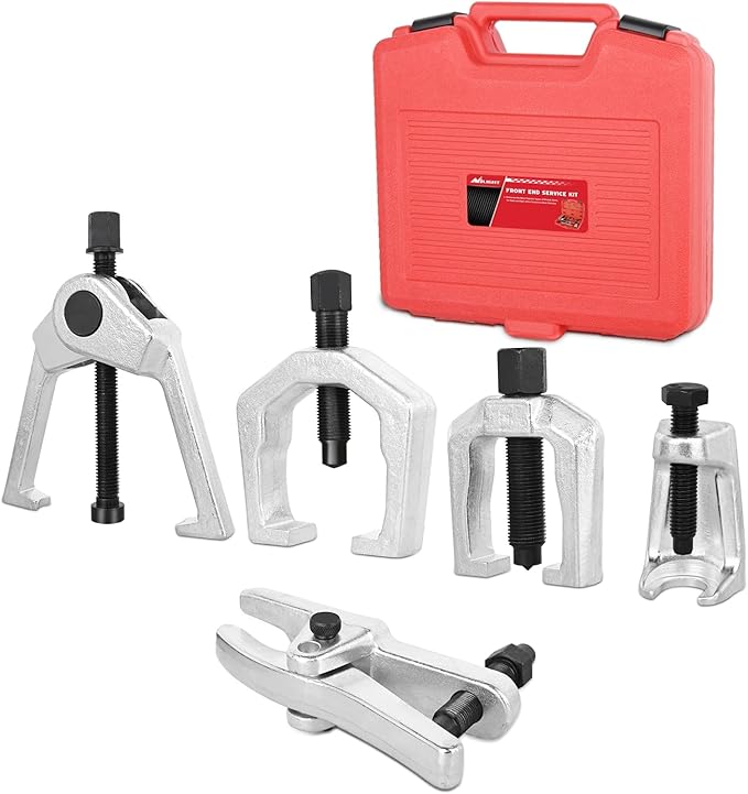 Nilight Ball Joint Separator, Pitman Arm Puller, Tie Rod End Tool, 5-in-1 Front End Service Set for Easy Removal, Splitter Removal Kit