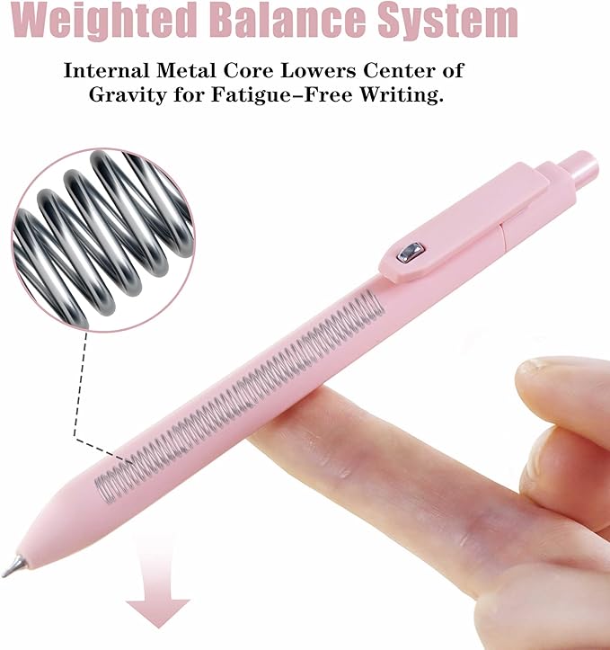 Vitoler Gel Pens, 8 Pack Cute Morandi Colored Pens, 0.5mm Smooth Writing Pens for Women/Nurses, Journaling Supplies