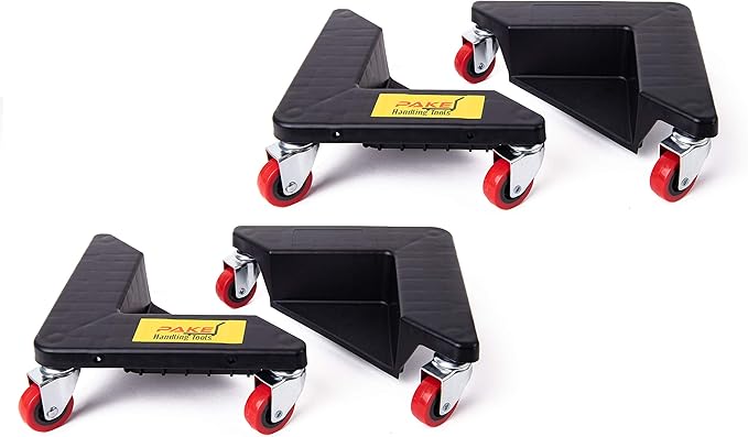 Furniture Corner Mover 3 Wheel Dolly- Low Profile Wheel Dollies Set of 4-880 lb. Load Capacity