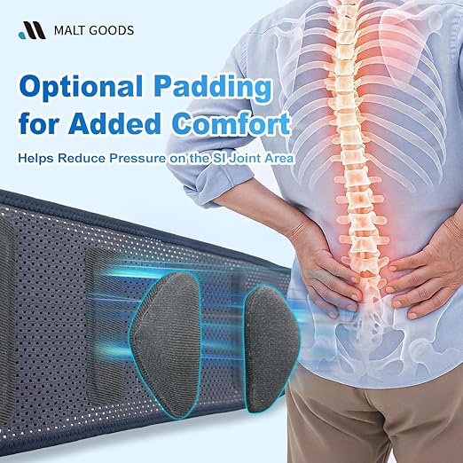 Non-Slip SI Joint Belt with Pads for Women & Men ??Widened, Breathable Sacroiliac Pelvic Support Belt for SI Joint Stabilization& Sciatic, Hip Pain Relief | Under-Clothes Wear, Adjustable Design (Regular)