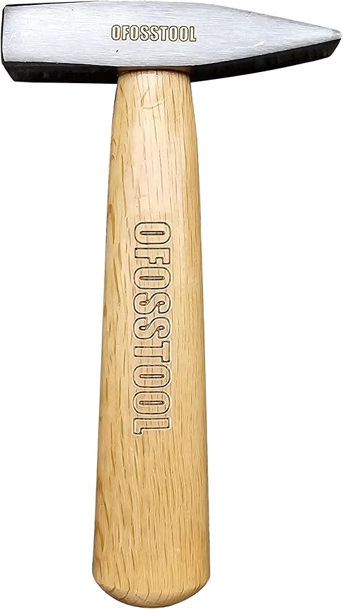 Engineers Hammer with Wood Handle and Alloy Steel Head, 11 OZ Mini Cross Peen Hammer for Woodworking & DIY