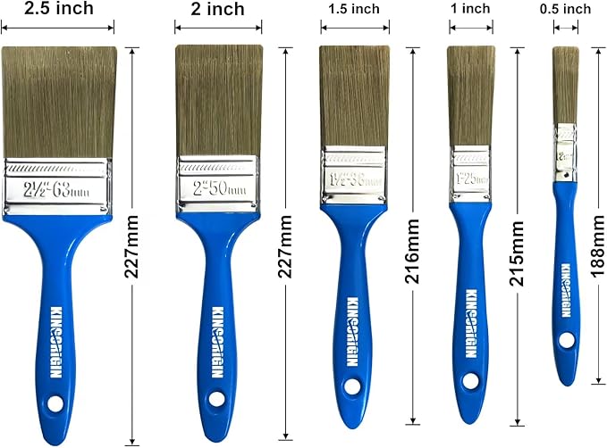 Paint Brush Set, 10 Pack Paint Brush, Chip Brush (0.5" 1" 1.5" 2" 2.5??, Small Paint Brushes Bulk, Paint Brushes for Walls and Home Decor