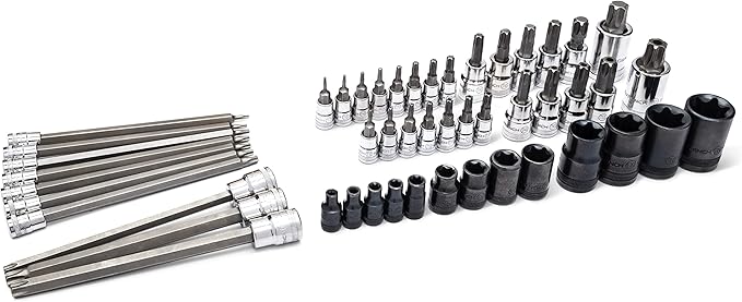 GEARWRENCH 49 Piece 1/4", 3/8", 1/2" Drive Torx Bit Socket Master Set - 89087