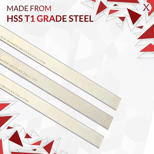 Jointer Knives 10 x 3/4 x 1/8 Inch Jointer Knives for Grizzly G0455, H7397, SIP 01550, Metabo HC26C, Scheppach HC260 Thickness Planer Blades - Pack of 2 Resharpenable