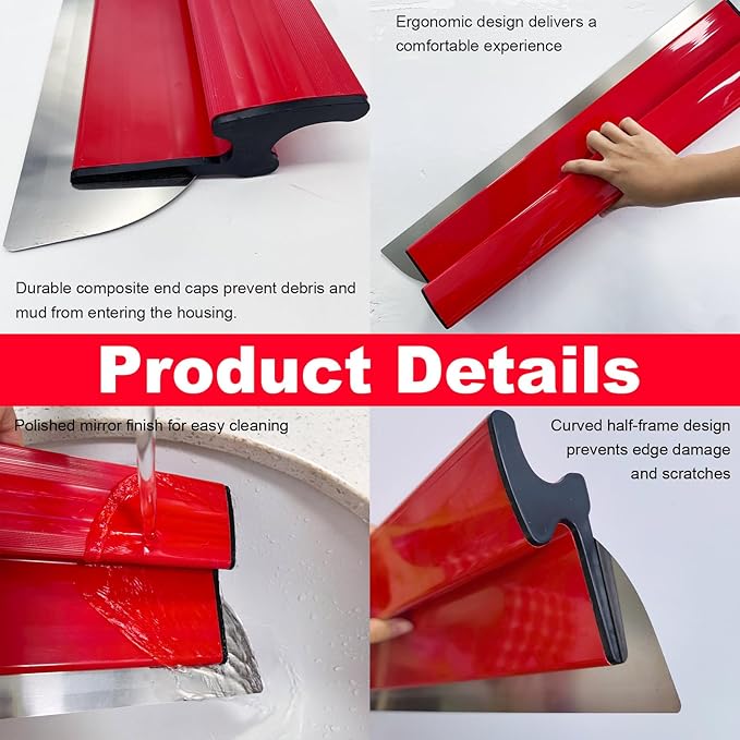 16??Drywall Skimming Blade, 2 PC 0.3mm Stainless Steel Skimming Blade, Drywall Smoothing Spatula Knife for Finishing Wall, Plaster, Wallboard