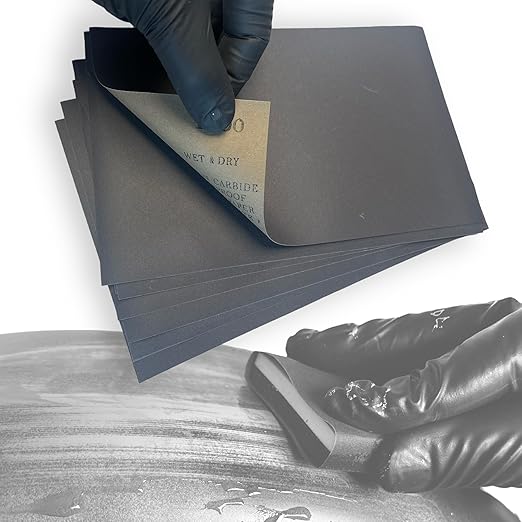 LiME LiNE 600 Grit Sandpaper Sheets, Silicon Carbide, Wet or Dry Automotive Grade Sand Paper, (25 Sheets)
