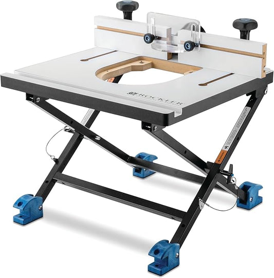 Rockler Convertible Benchtop Router Table – Convertible Routers for Woodworking Fits Most Routers – Unique Base Design Router Table – Benchtop Wood Router Includes 4 Modes in 1 Table