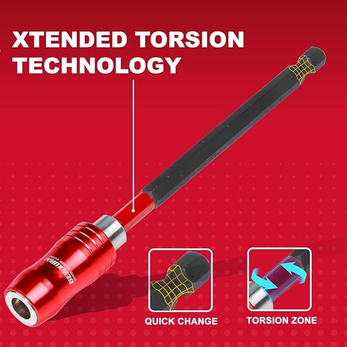 6 Inches Impact Screwdriver Bit Holders, 3 PC Magnetic Extension Quick-Change Socket Drill Bit Holder Hex Shank Quick Release Drill Bit Guide
