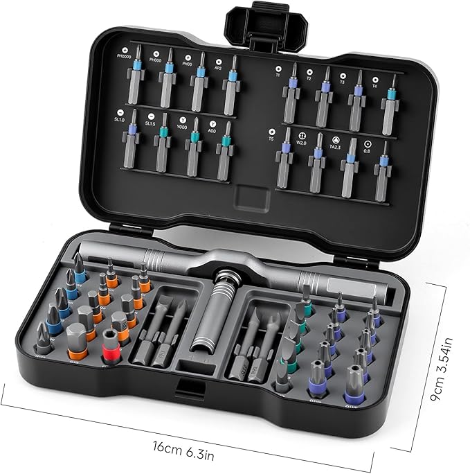 50-in-1 Precision Screwdriver Set, Magnetic Driver Kit with Multiple Bits for Electronics, Phone, Laptop, Watch, Eyeglass Repair, Professional & Home Use