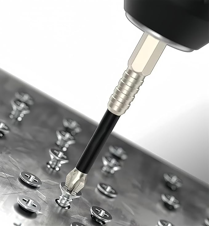 6PCS Magnetic Screwdriver Bit Set, Long Alloy Steel Magnetic Screwdriver Bits PH2 Hex Shank 1/4 Inch Hand Tools 25-150mm High Hardness