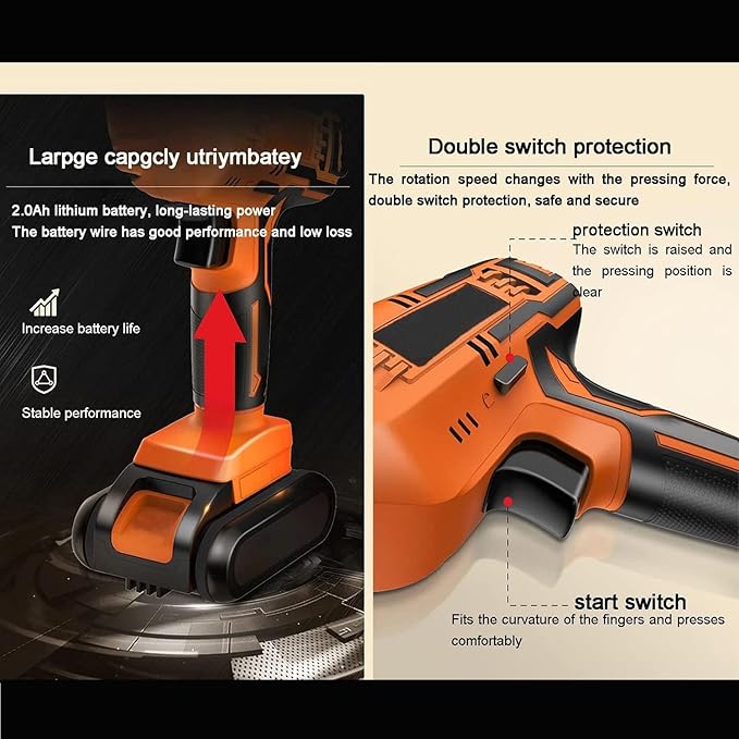 Electric bone saw Cordless Electric Reciprocating Saws for Cutting Meat and Bones Commercial and household electric meat and bone saw (1battery+4sawtooth)