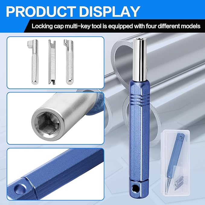 Universal Refrigerant Locking Cap Key 2 Pack ??HVAC Tool Kit for AC Service, Removal & Installation of Refrigerant Locking Caps, Compatible with 410A and R22