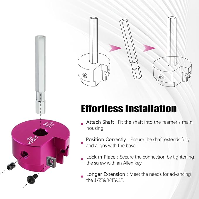 PVC Pipe Reamer Kit 1 PCS 1-1/2"(PPR150) for SCH 40 CPVC & ABS Plastic Fittings ??Fits 1/2" Drills with 3/8" Hex Shaft ??Ideal for Exhaust, Drain & Water Pipe Cleaning, Durable & Heavyduty