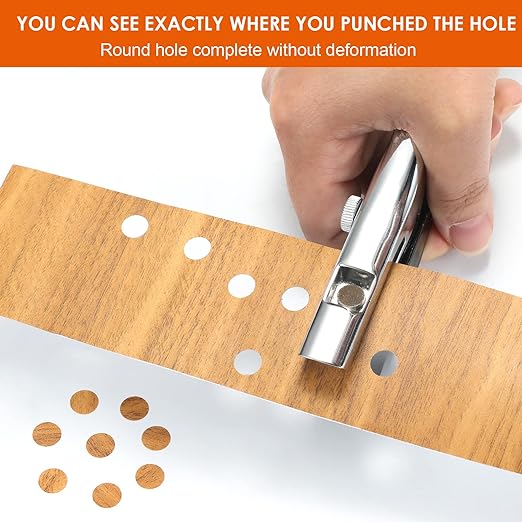Hole Punch 3/8 inch-10mm Single Hole Punch,Heavy Duty Hole Puncher Single,Paper Punch Portable Hand Held Long Hole Puncher for Paper Cards Plastic Cardboard
