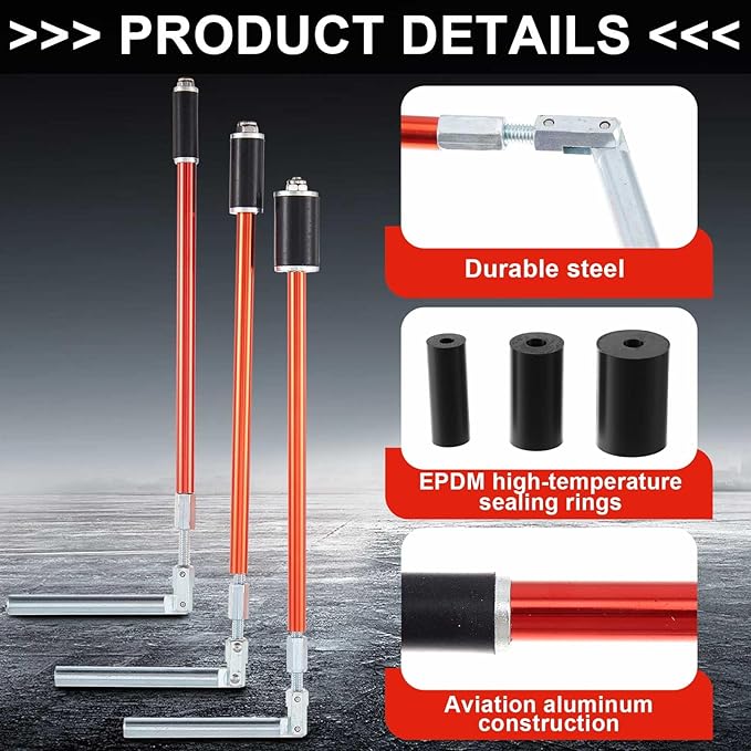 Moxweyeni 1 Set Water Stopper for Pipes Plumbing Plug Tool Kit, 1/2", 3/4", 1" Sized Pipes, with Replacement Parts Gasket Nut for Fast Copper PVC Water Line Repairs 65 Psi, Without Drainage