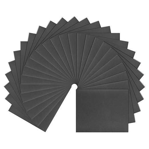 HARFINGTON 25pcs Sandpaper 2000 Grit 9 x 11 Inch C-Weight Backing Silicon Carbide Abrasive Wet Dry Sanding Sheets for Wood Finishing, Metal Sanding, Automotive Polishing