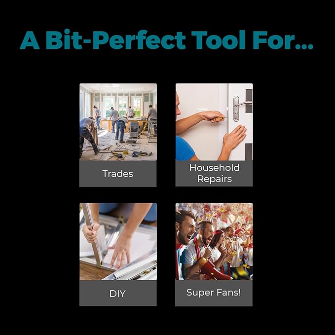 MEGAPRO짰 NHL짰 Team Edition Multi-bit Screwdriver | Officially Licensed NHL짰 Gear | Durable, Ergonomic, Pro-Grade Screwdriver (San Jose Sharks짰)
