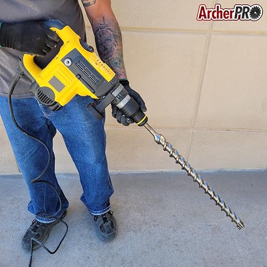 1-1/2” x 21" Inch SDS Max Drill Bit for Fast Concrete and Rock Drilling. SDS Max Rotary Hammer Drill bits with Carbide tip for Concrete and Stone. Perfect for use with Dexpan.