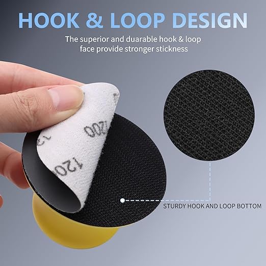 VIBRATITE 40 Pieces 3 Inch Sanding Discs, Wet Dry Sandpaper Sheets Assortment 80 to 7000 Grit Silicon Carbide Hook and Loop Sanding Paper with Handle Sanding Block for Wood Metal Automotive Mirror