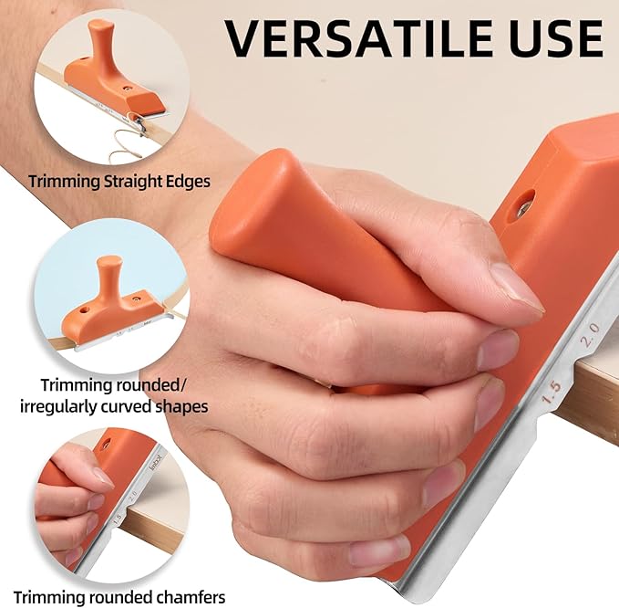 Imbot Edge Banding Trimmer With Stainless Steel Blade，Woodworking Trimmer For Deburring, Edge Planing,Correcting Wood Edges, Woodworking, Veneer, Edge Banding Trimming Tool, Gift For Dad.