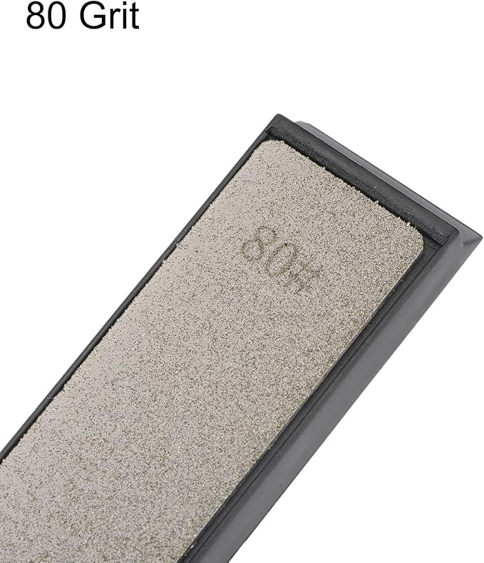 uxcell Diamond Sharpening Stones 80 Grit Whetstone Knife Sharpener Stone with Non-Slip Base