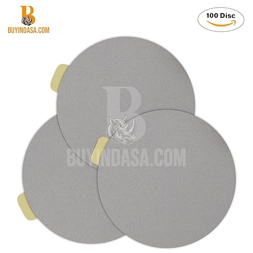 Indasa 6" 50 PCS PSA Sanding Discs ??Rhynostick 36 Grit / 50 Discs ??Self-Adhesive Sticky-Back Sandpaper for DA Sander, Automotive, Wood, Metal, Paint, whiteline