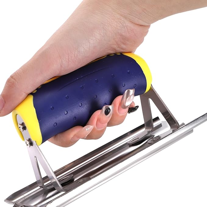 Peohud 2 Pieces Concrete Tool Set, 6" x 3" Stainless Steel Concrete Edger and Groover, Masonry Cement Finishing Kit for Smoothing, Cutting