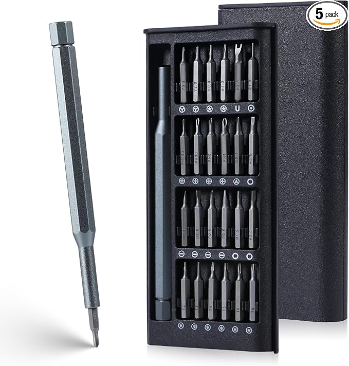 25-in-1 Professional Mini Repair Tool Kit, Small Precision Screwdriver Set, Mini Precision Screwdriver Set Small Bit Tool for Phone, Computer, Watch, Laptop, Macbook, Ring Doorbell, Eyeglass