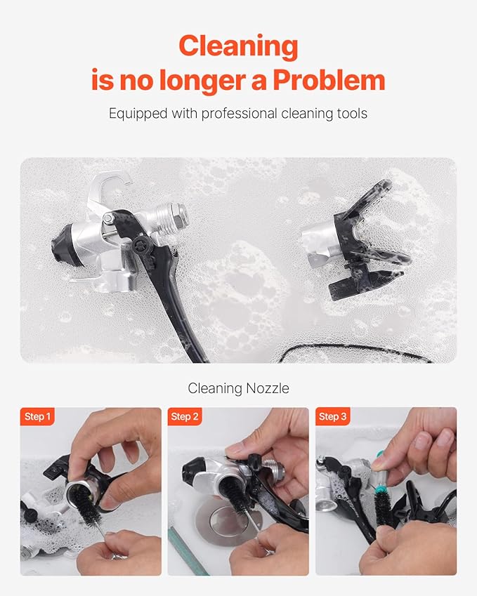 VEVOR Stand Airless Paint Sprayer with Cart, 950W 3000PSI High Efficiency Electric Airless Sprayer, Fine and Even Painting Effect, Paint Sprayers for Home Interior and Exterior Furniture and Fences
