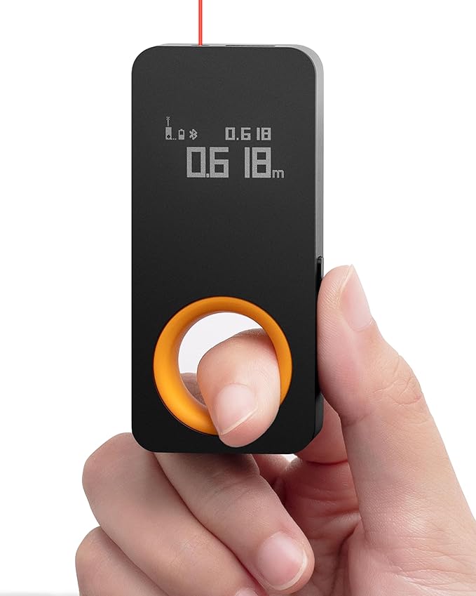 HOTO Laser Measuring Tool, Pocket-Size 98Ft Digital Laser Tape Measure 짹2mm Accuracy, USB-C Rechargeable, OLED Display, Ft/M/in Unit Conversion, Real-time Data Sync, Cool Gadgets for Men & Home Use