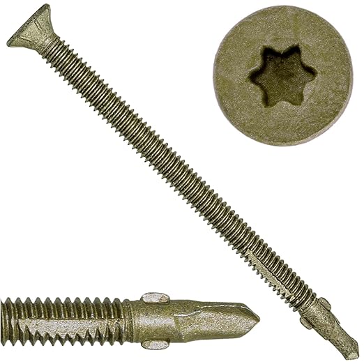 14x4 Reamer Tek Torx/Star Head Self-Drilling Wood to Metal Screws - for Flatbeds, Trailers - T-30 Torx Screw Head - CASE Qty 42 Boxes 1,080 Screws