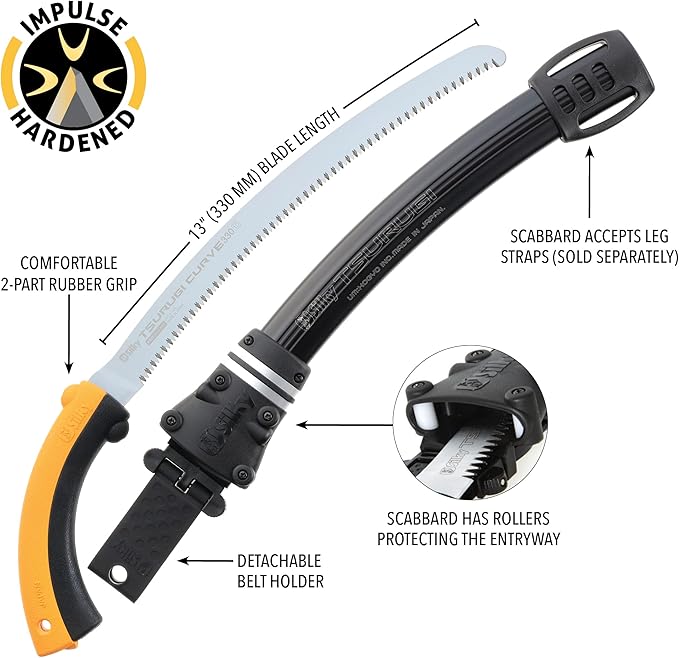 Silky Professional Series TSURUGI Curved Hand Saw 330mm Medium Teeth (456-33)