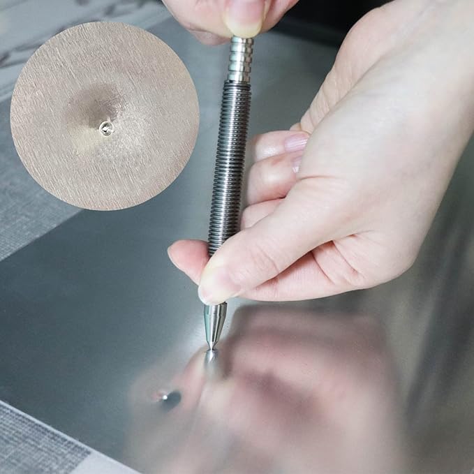 1/16?쿏ual Head Nail Setter and 3/16?쿎enter Punch, 3500 PSI Striking Force Counter Punch Spring Nail Set