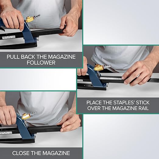 IDL Packaging Heavy Duty Staples for Pneumatic Stapling Plier SP50-10B-A, 1/2" x 5/8" x 0.128" (5 Boxes, 12500 pcs) - High-Tensile Stainless Steel for Industrial Staplers