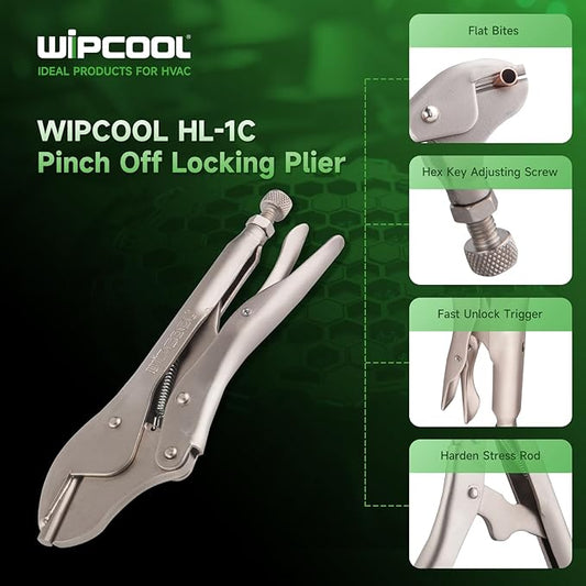 Pinch Off Plier Locking Pinch-Off Vise Grips Tool, Precision Knurled Adjusting Nut, Pipe Sealing Lock Tool Clamping Fitting