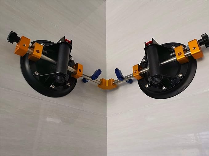 ZUOS Right Angle 90 Degree Countertop Seam Setter with 8" Suction Cup for Seam Joining & Leveling/Professional Countertop, granite竊?Stone, Marble Slab Installation. (2 PACK) (8" seam setter)