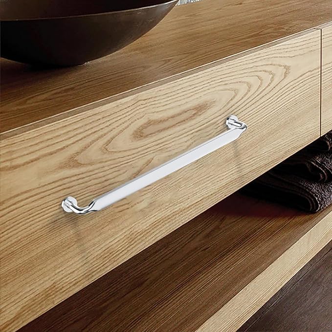 Asidrama 6 Pack 11.3 Inch(288mm) Polished Chrome Kitchen Cabinet Handles, Cabinet Pulls Kitchen Cabinet Hardware for Cupboard Drawer Pulls