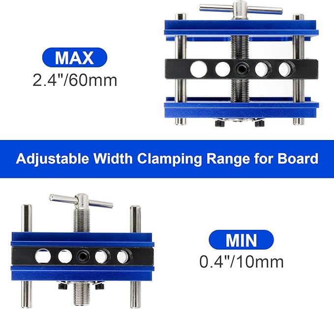 Self Centering Dowel Jig Kit, Drill Jig for Straight Holes Biscuit Joiner Set, Adjustable Drilling Guide Wood Working Tools with 3 Drill and 6 Drill Guide Bushings, Wood Doweling Jig for Woodworking