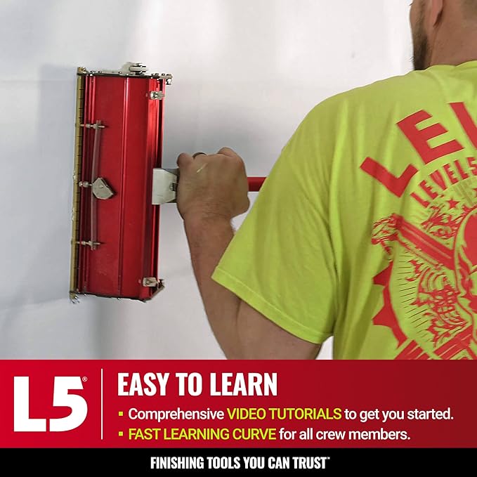 Full Taping/Finishing Set, High Capacity Boxes + Ext. Handles - LEVEL5 | Auto Taper, 10??12" MEGA Boxes, 3??3.5??Angle Heads, 8??Corner Applicator, Corner Roller, Ext Handles, Pump, Gooseneck | 4-625