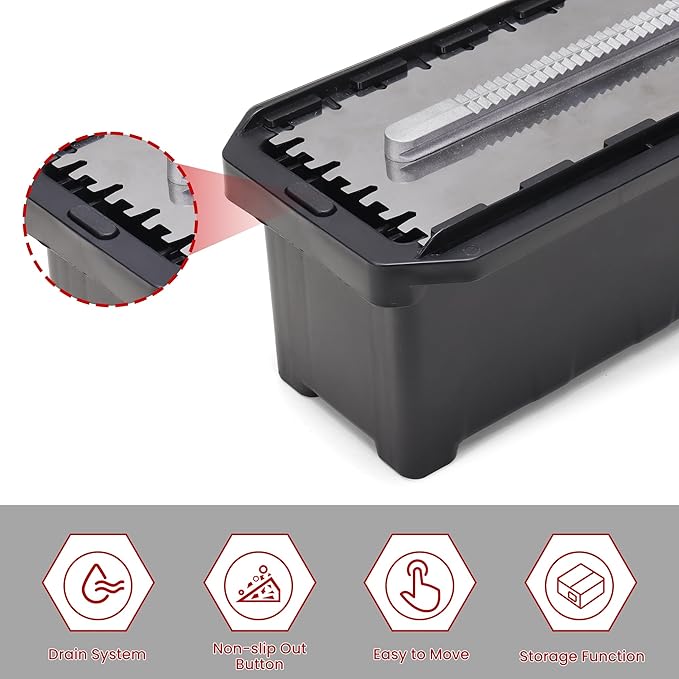 Fishark Switchable Notch Trowel Set竊? Piece Trowel Box Kit, Made of Premium Stainless Steel with Soft Grip Handle, Perfect Tool for Cement, Concrete, Masonry Tile Installation Work