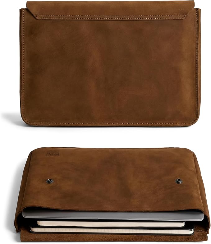 Hide & Drink, Vintage Folder Document Holder, File Case, A5 Binder, Envelope Portfolio, Pencil Pouch, Full Grain Leather, Handmade, Swayze Suede