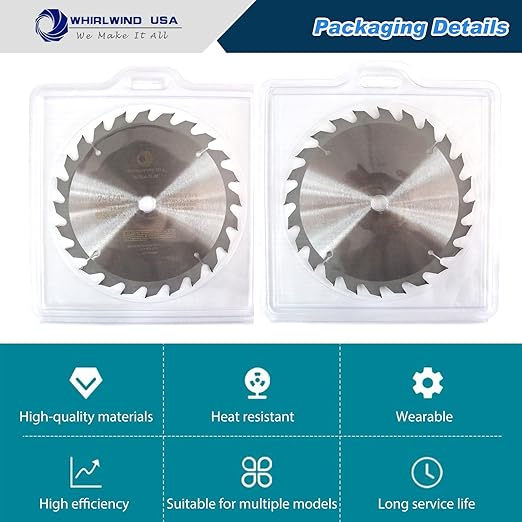 MGSB 7 1/4 Inch 24 Teeth Circular Saw Blade for Wood,Carbide Cordless Miter/Table Saw Blade,5/8" Arbor