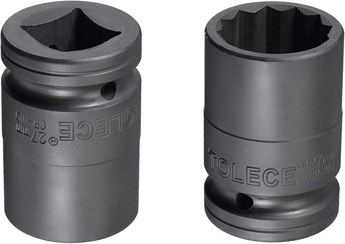 uxcell 3/4-Inch Drive 27mm 12-Point Impact Socket, CR-MO Steel 56mm Length, Standard Metric Sizes